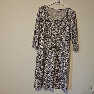 Pure Jill woman print Dress L